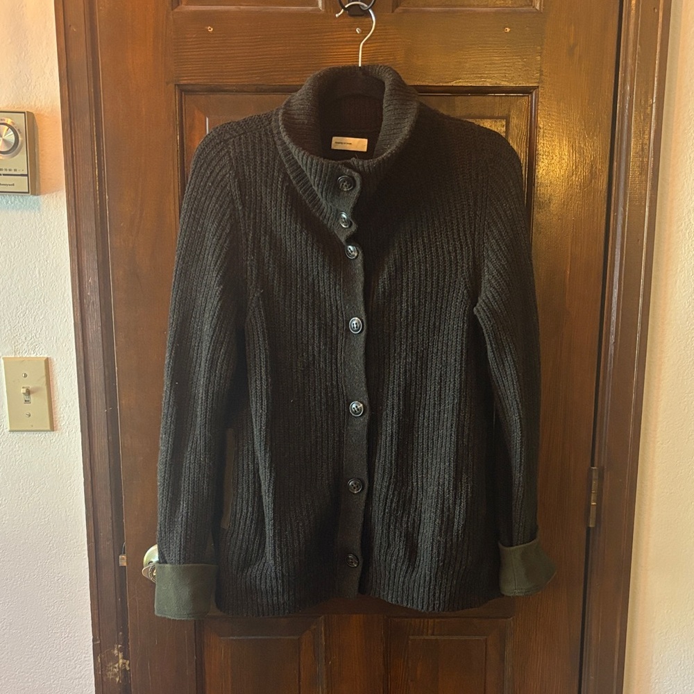 Anthropologie Black Ribbed Women's Jacket